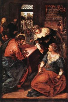 雅格佈 羅佈斯提 丁托列托 Christ in the House of Martha and Mary 雅格佈 羅佈斯提 丁托列托 Christ in the House of Martha and Mary
